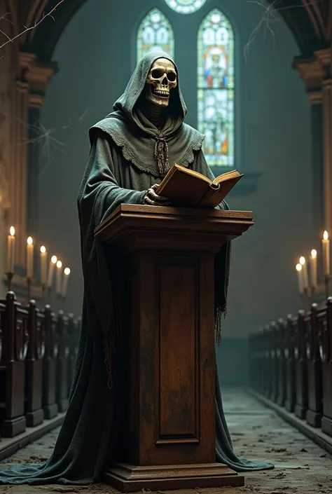 Skeleton preacher