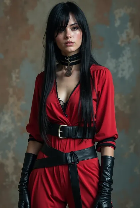 A woman doing a Mikasa Gotica cosplay
