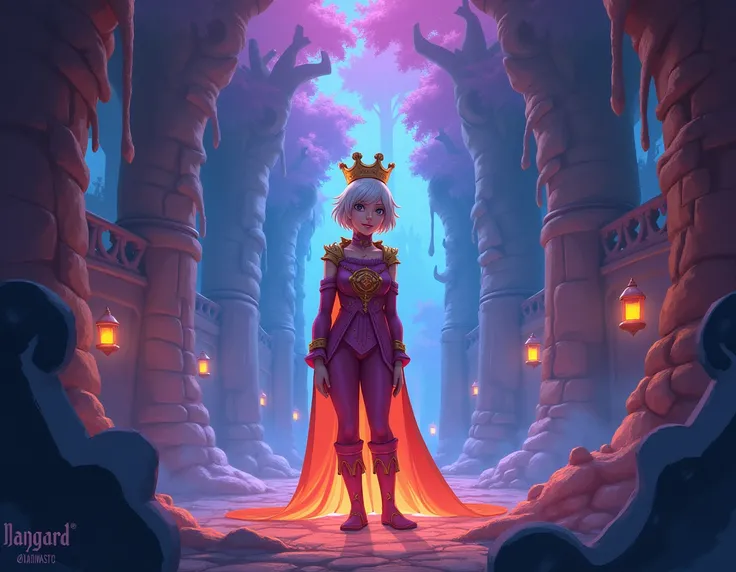 Suddenly,  the environment began to change.  Everything became something strange , but at the same time known .  Kai was in Nargard Castle ,  much happier and more colorful ,  while on her head there was a crown ,  which always belonged to her .
