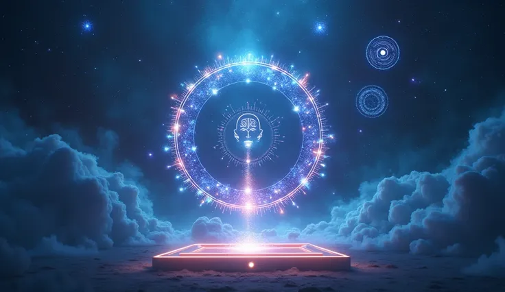 A final image showing a Sign Up screen with mystical elements: a glowing Contact button and phrases like The Universe is waiting for you! and Your map is just one click away."