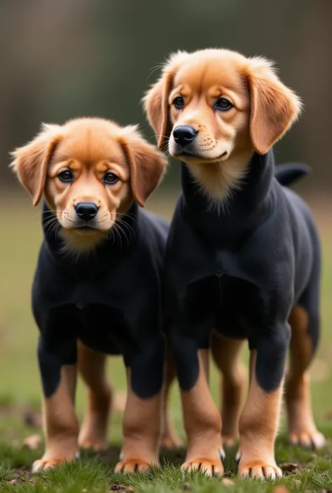 Brown dogs with short hair on the head and back are black.