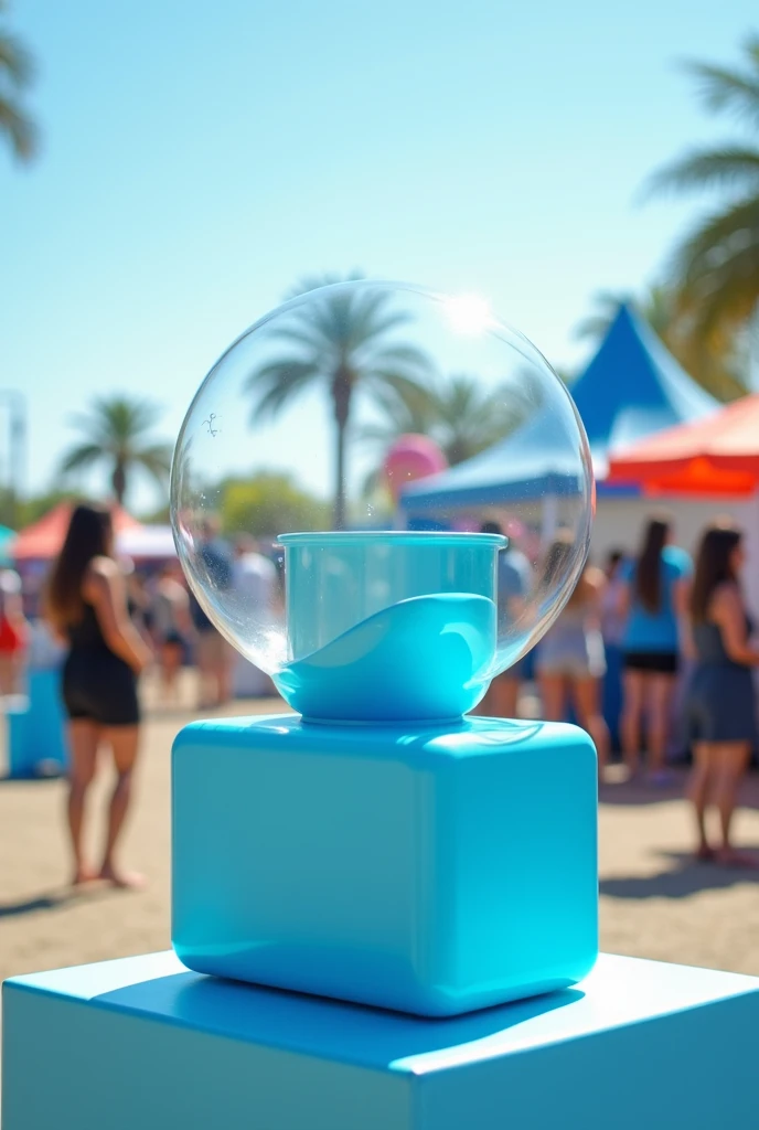 a light blue box for the advertising bubble machine