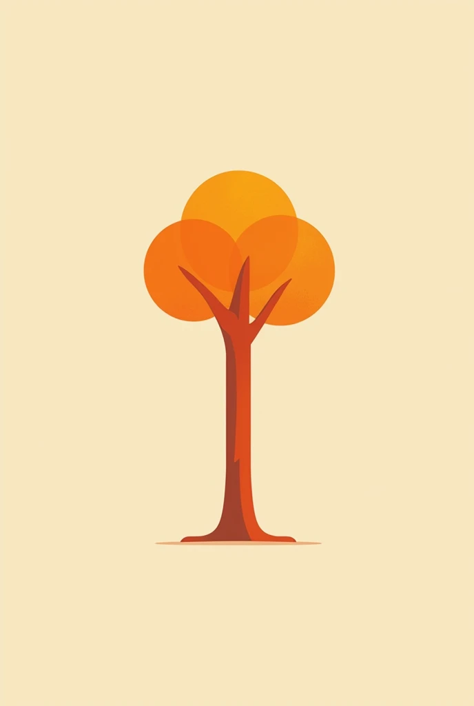 Orange Tree of Life logo, symbol without leaves and without outline 