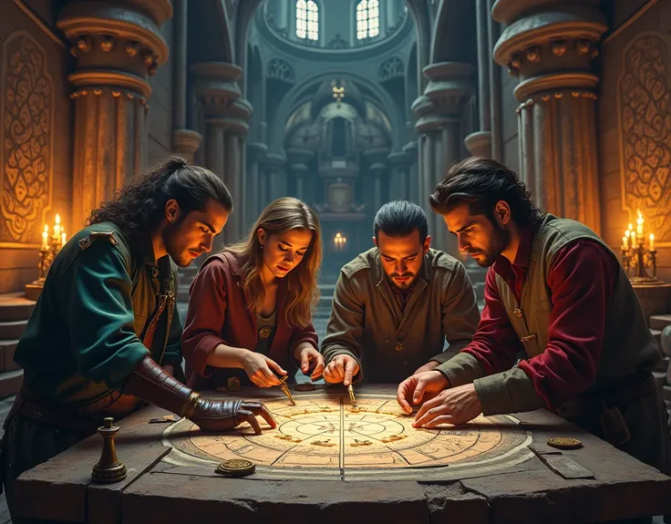 The guys solve the puzzle in the castle