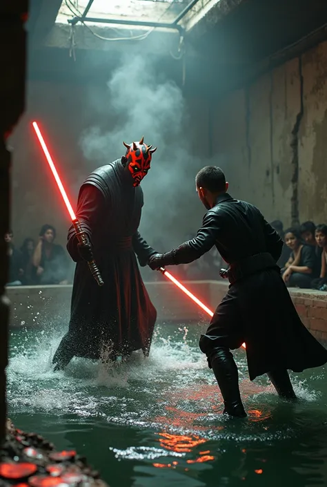 Darth maul in the fight club tub 