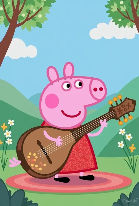 Peppa pig with chinese pipa 4:3