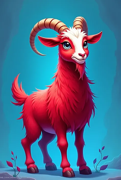 goat red blue and white