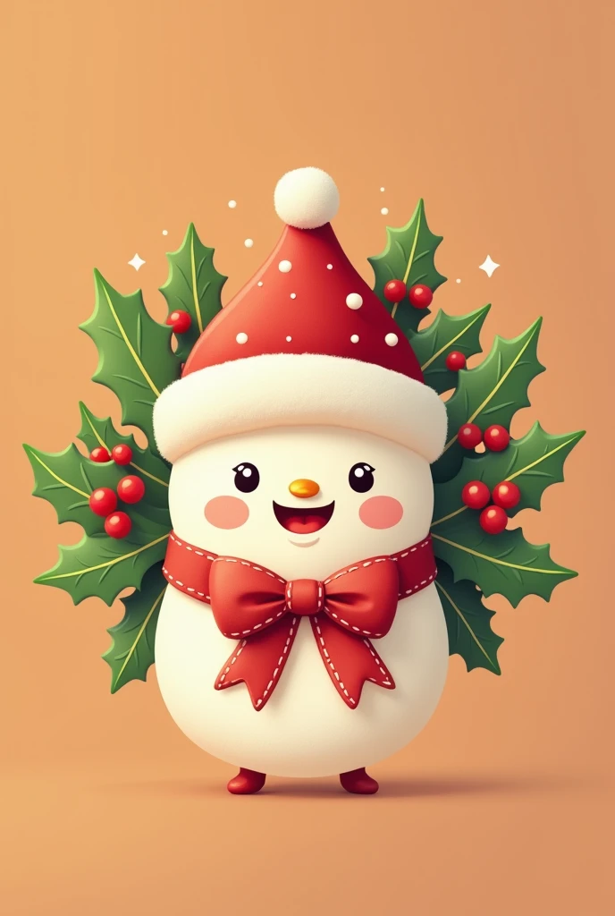 Christmas round icon without characters cute