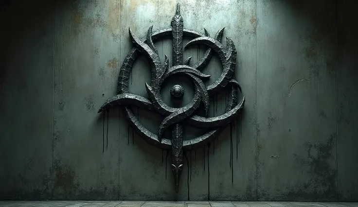 Macabre symbol on the wall