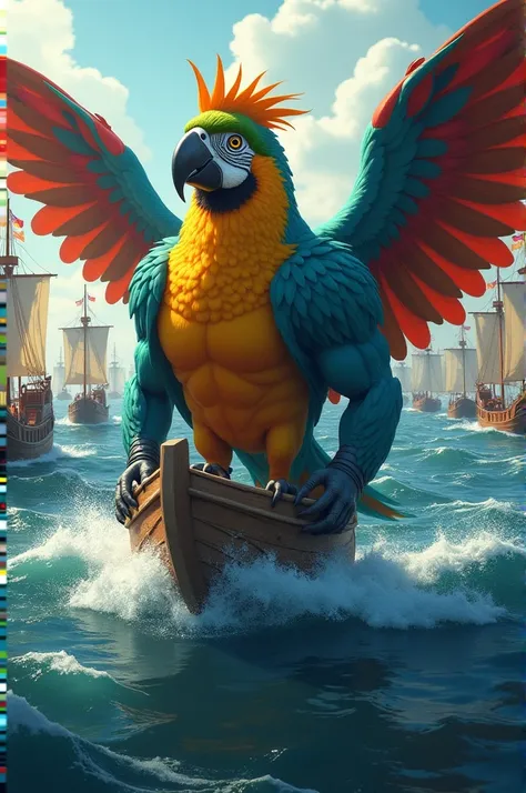 Muscular regatta parrot