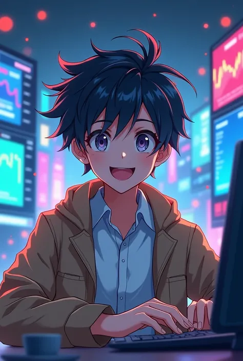 Um anime jovem Trader 