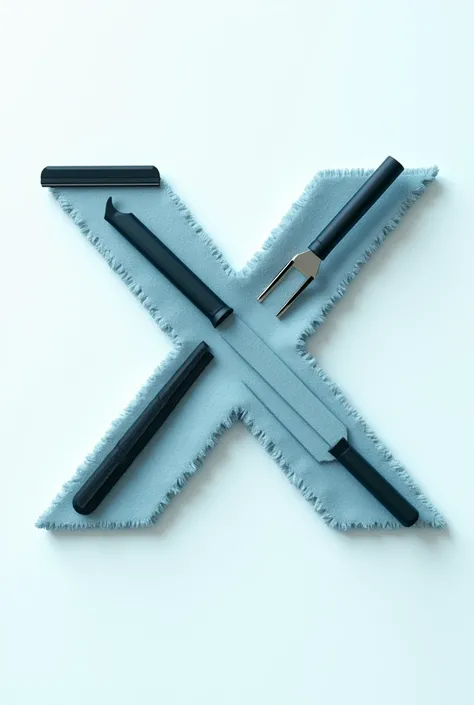 Logo of the glass cleaning utensils making the shape of an x