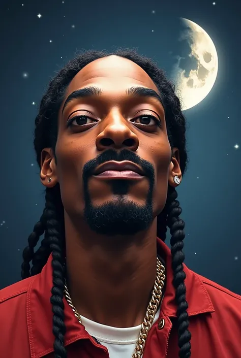 Create a meme image of the singer Snoop Dog with Dog Go Im the Moon
