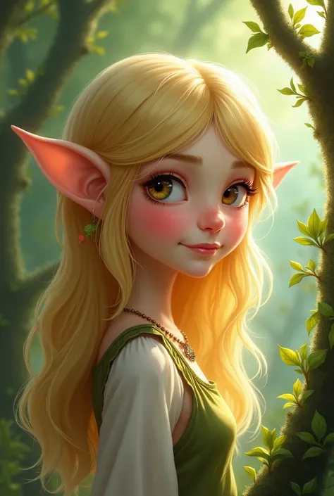 Cute loli elf girl blonde no panties