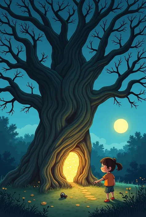 Title: The Whispering Tree

Characters:

Lily - A curious, brave girl, around .
Tommy - Lilys younger, more cautious brother, around .
The Whispering Tree - A mysterious, old tree that seems to have a mind of its own.
Scene 1: The Backyard at Dusk

Lily an...