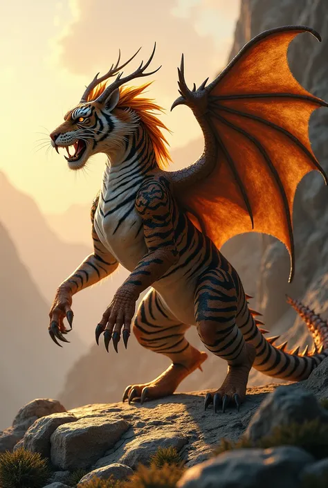 A dragon mixed with a tiger 