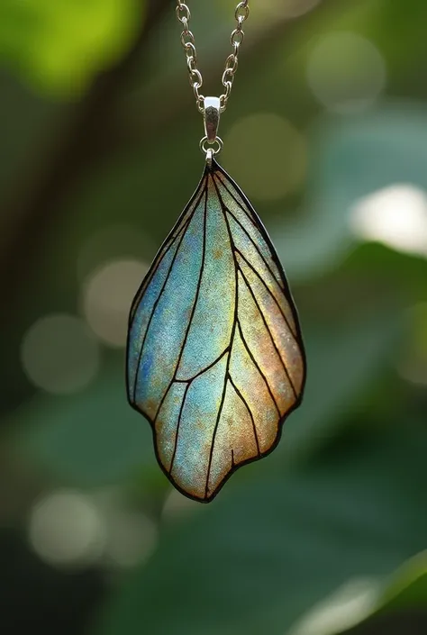 Create a butterfly wing necklace