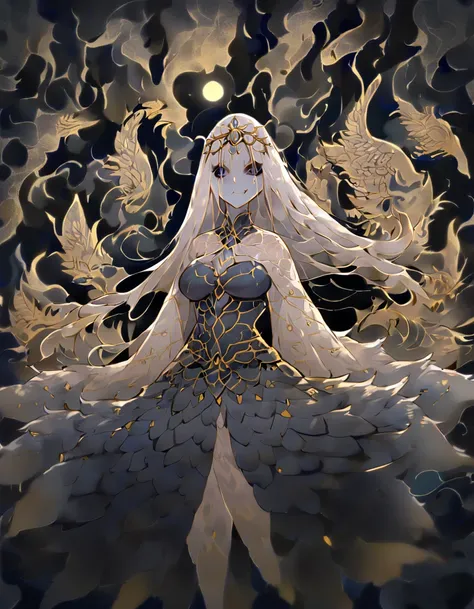 Quirk - “Ethereal Veil” Hybrid - “Seraphim + Owl + Moon Goddess” ( Female-Adult ) Appearance, Pale / Silver Skin, Petite, Athletic-Shaped Body, Physically Toned, ( Large Sized & Soft ) Chest / Breasts, Scars over her Left Face - Neck - Arms - Front & Back ...