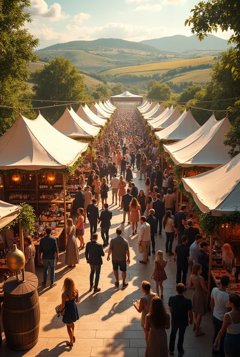 a layout of a wine festival 