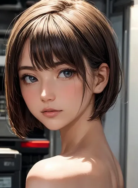 (  Masterpiece  :1.3), (  top quality : 1.4), 
 Cinematic Lighting , 
( 1 girl),  beautiful face, ( realistic face), 
 beautiful hairstyle :1.8, (Super short hair:1.4),
  Real Eyes ,  beautiful detailed eyes, 
(  Real Skin),  beautiful skin, 
( casual fash...