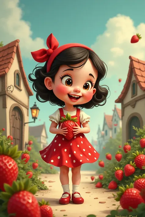 strawberry girl ,style Disney 1930,2d,comedy