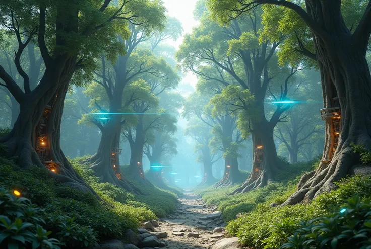 futuristic forest.