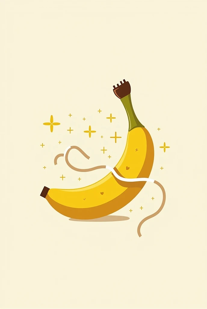 Logo for a banana fiber dental floss 