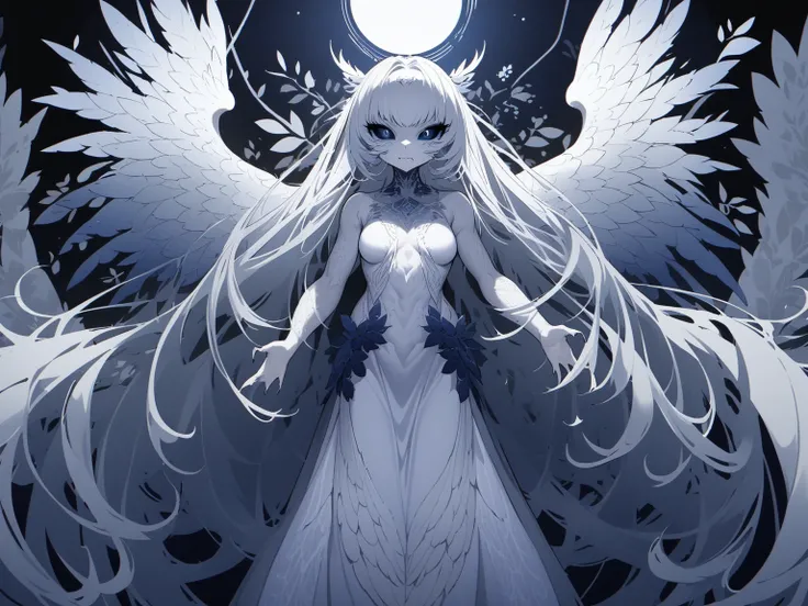 Quirk - “Ethereal Veil”
Hybrid - “Seraphim + Owl + Moon Goddess”

( Female-Adult ) Appearance, Pale / Silver Skin, Petite, Athletic-Shaped Body, Physically Toned, ( Large Sized & Soft ) Chest / Breasts, Scars over her Left Face - Neck - Arms - Front & Back...