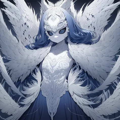 Quirk - “Ethereal Veil”
Hybrid - “Seraphim + Owl + Moon Goddess”

( Female-Adult ) Appearance, Pale / Silver Skin, Petite, Athletic-Shaped Body, Physically Toned, ( Large Sized & Soft ) Chest / Breasts, Scars over her Left Face - Neck - Arms - Front & Back...