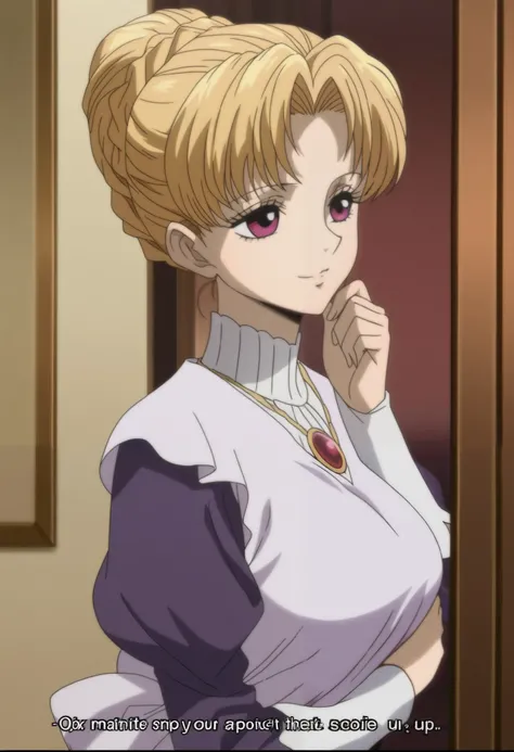 HunterXHunter screencap anime style a elderly lady  score_9_up, score_8_up, masterpiece, best quality
