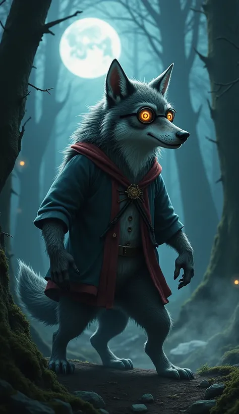 “Design a captivating hybrid creature that combines Harry Potter and a wolf. The creature has the body of a powerful, muscular wolf with sleek fur, but its head is a blend of Harry’s features and a wolf’s sharp, wild eyes and ears. The creature wears Harry...