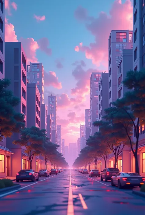  There is a picture of a city with many buildings,  This is a low polygon rendering ，Inspired by Yanjun Cheng  ,  trending on the CG Society ,  conceptual art ,  soft colored 3d  , ， stylized as a 3D render , 粉彩溢出,  stylized 3D rendering ,  soft colors onl...