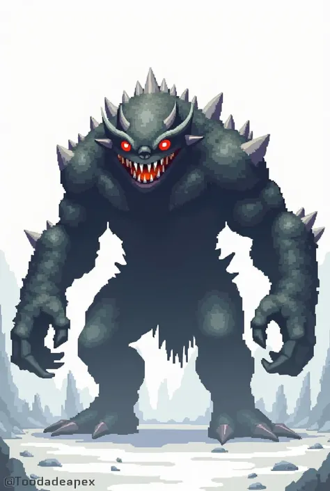 16 bit monster boss in white background