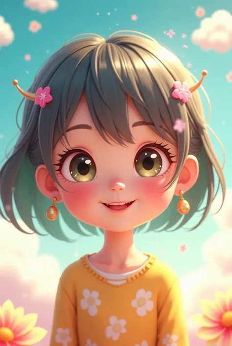 Give me a cute animated girl picture.  