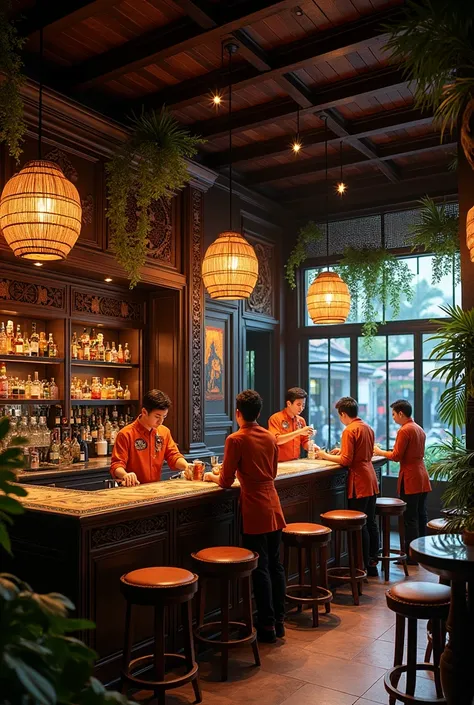 Traditional Indonesian bar theme 