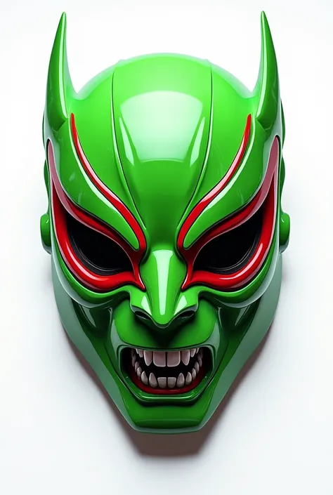 Green wrestler mask,  WHITE AND RED 