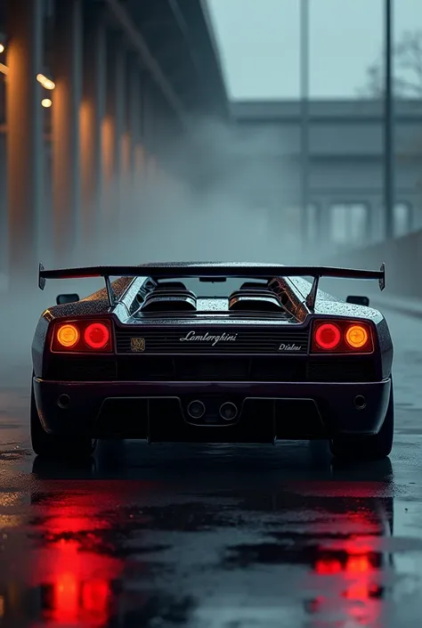 Rear view Lamborghini Diablo 