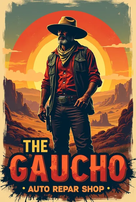  advertising poster for an auto repair shop called "The Gaucho" Say the name on the poster  
