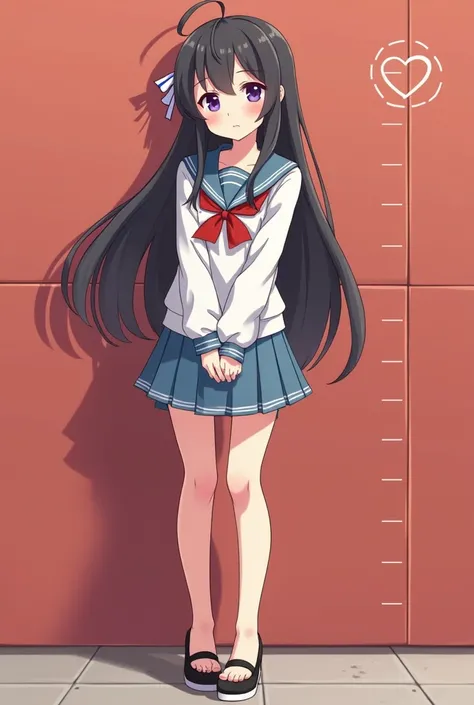 Make an anime character cum, that has 1, 20 in height  