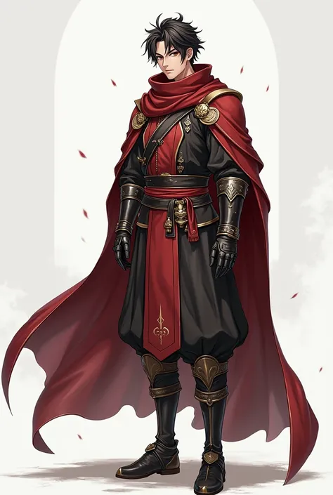 male fantasy anime style costume, focusing on a light and moderately modern and medieval style, in the teyvat style of genshin impact to the anemo element of the corresponding world, as a sign of laziness, nothing elegant, full body, warrior