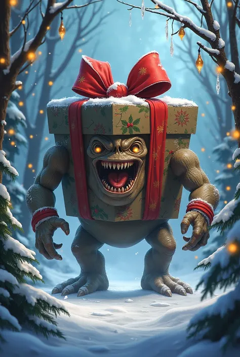 Christmas Style Chest Monster