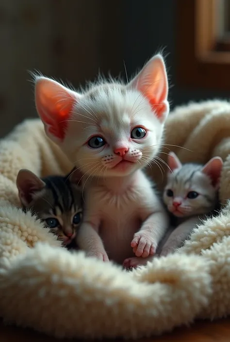 A kitten is born differently from its siblings and is the ugliest kitten