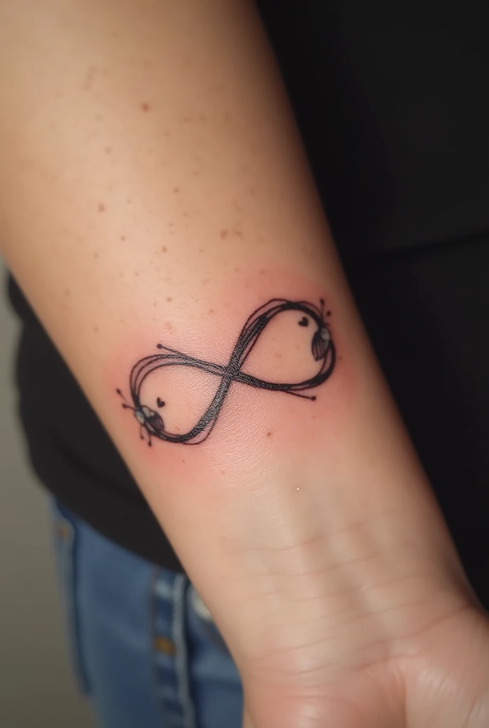  Make an infinity tattoo that symbolizes the bond, love and sadness for the loss of a loved one 