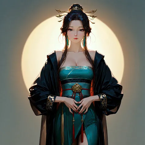 gufeng, guofeng, hanfu, chinese clothes, 1girl, solo,
realistic, nail polish, standing, from viewer,  cowboy shot, 
masterpiece, best quality, realistic, 8k, official art, cinematic light, ultra high res, perfect female body, sharp focus, 
HDR, 8k, amazing...