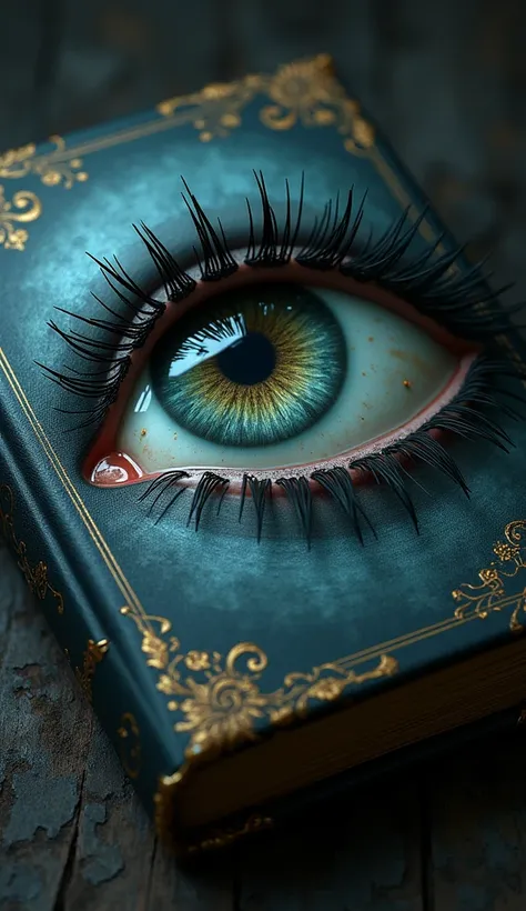 A big eye as the cover a book