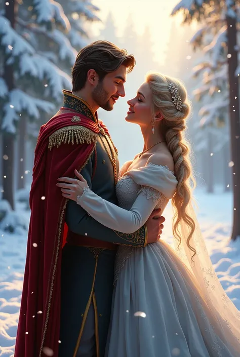 Love prince and princess for winter background for real images
