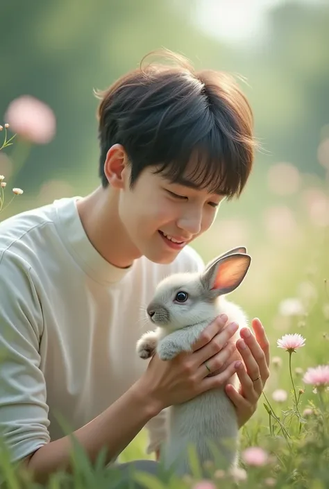 Bts jungkook and Rabbit adjust photo 