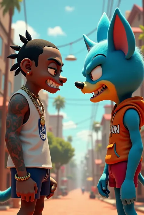 Travis Scott fighting with gumball watterson