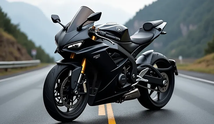 Sports bike in black colors 