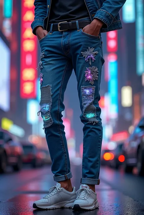 2025 new year theme denim pants